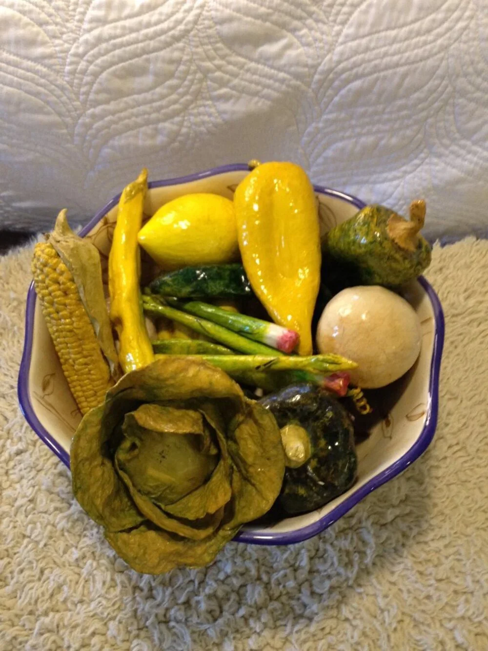 VTG Paper Mache Veggies (19) Mexican Folk Art Funky Unique Cottagecore Farmhouse